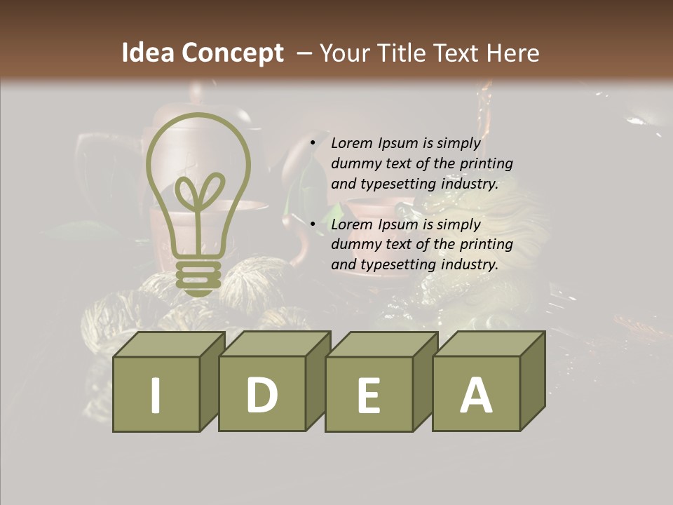 Clay Leaf Close Up PowerPoint Template