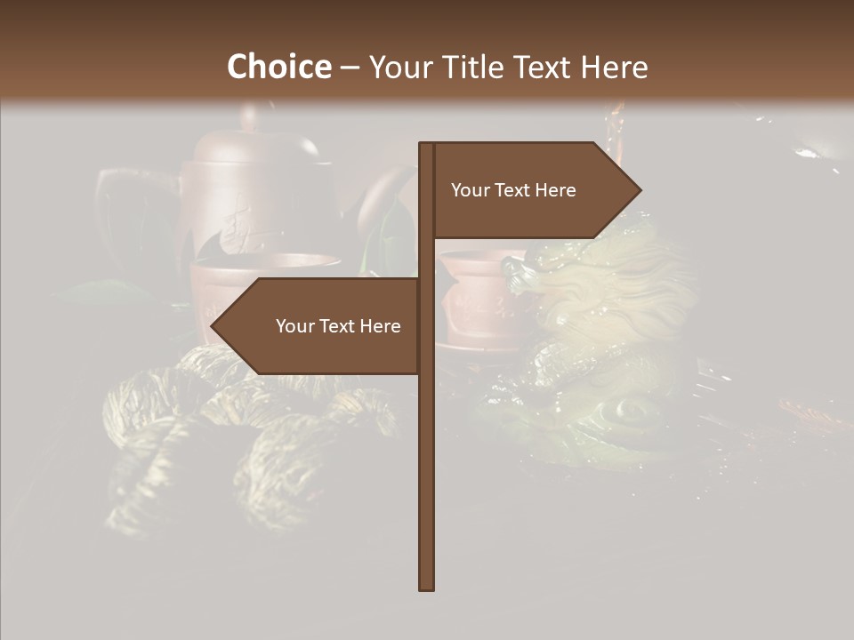 Clay Leaf Close Up PowerPoint Template