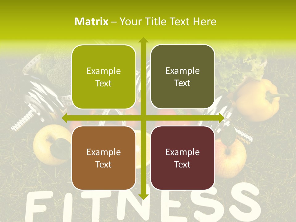 A Group Of Fruits And Vegetables Sitting On Top Of A Green Field PowerPoint Template