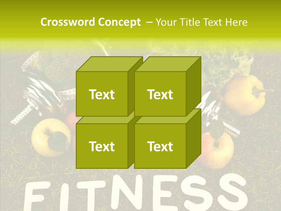 A Group Of Fruits And Vegetables Sitting On Top Of A Green Field PowerPoint Template