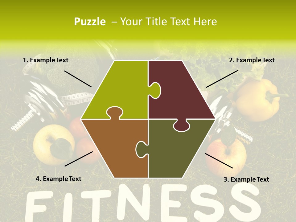 A Group Of Fruits And Vegetables Sitting On Top Of A Green Field PowerPoint Template