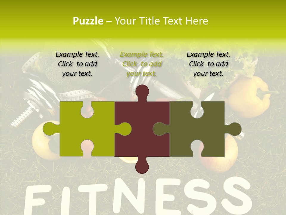 A Group Of Fruits And Vegetables Sitting On Top Of A Green Field PowerPoint Template