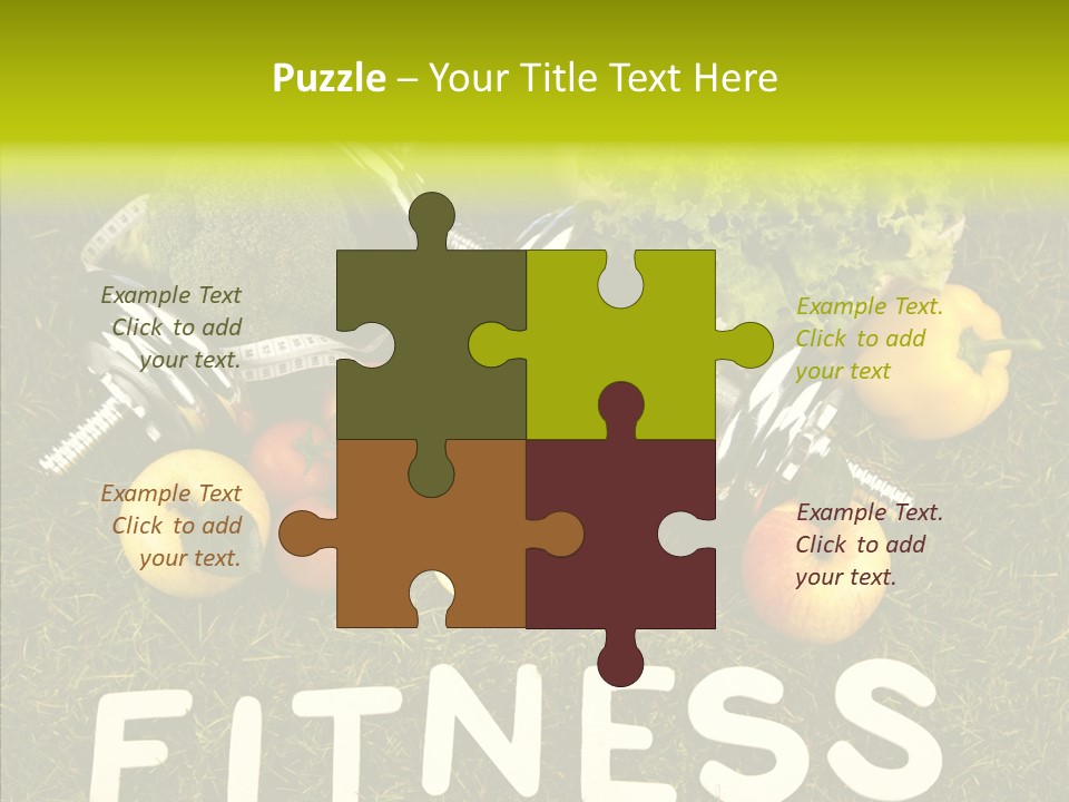 A Group Of Fruits And Vegetables Sitting On Top Of A Green Field PowerPoint Template