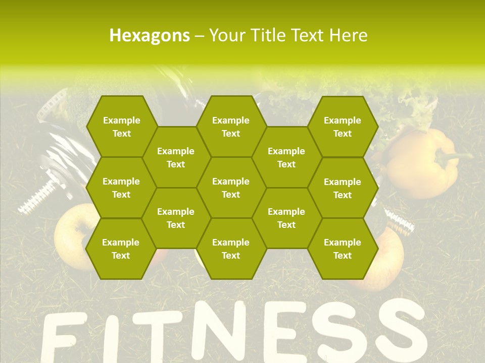 A Group Of Fruits And Vegetables Sitting On Top Of A Green Field PowerPoint Template