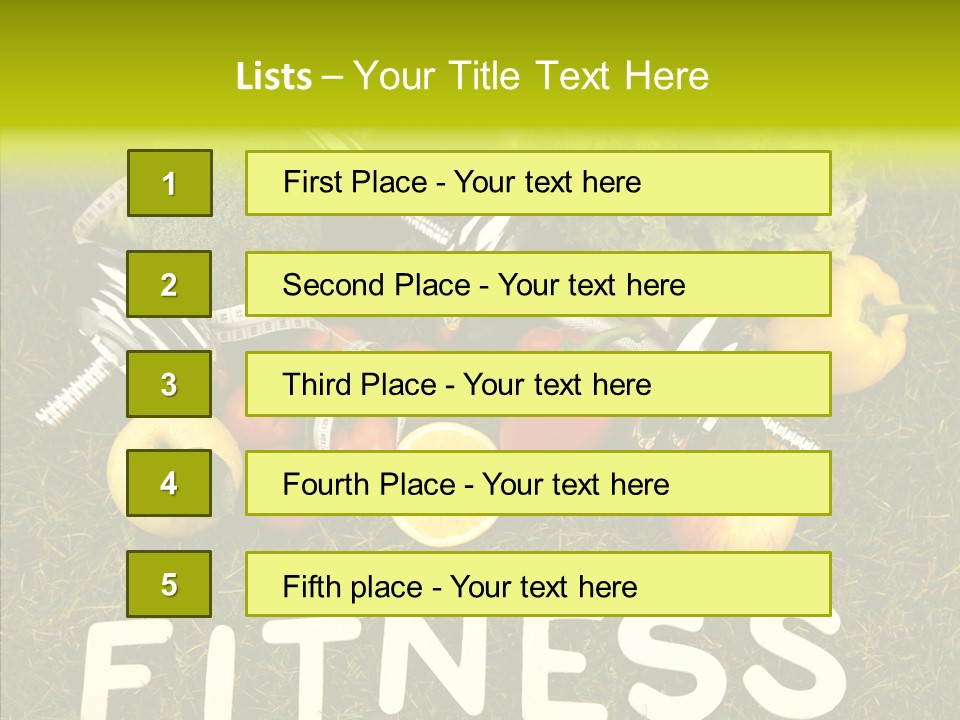 A Group Of Fruits And Vegetables Sitting On Top Of A Green Field PowerPoint Template