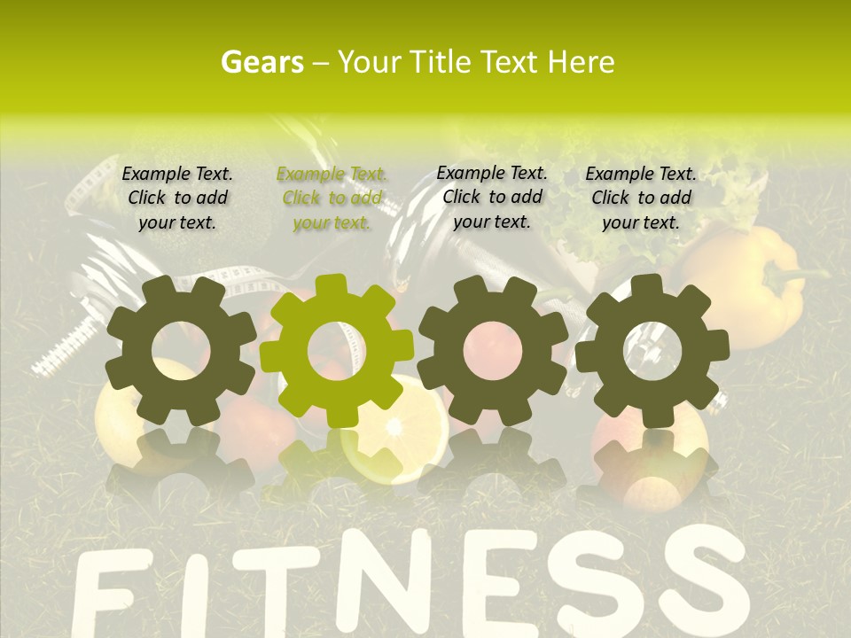 A Group Of Fruits And Vegetables Sitting On Top Of A Green Field PowerPoint Template