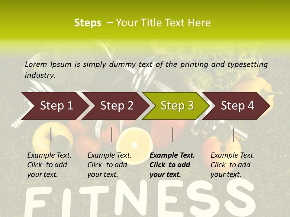 A Group Of Fruits And Vegetables Sitting On Top Of A Green Field PowerPoint Template