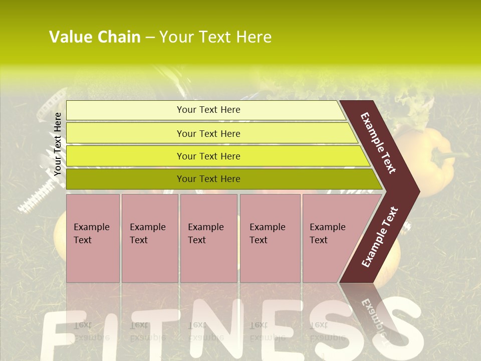 A Group Of Fruits And Vegetables Sitting On Top Of A Green Field PowerPoint Template