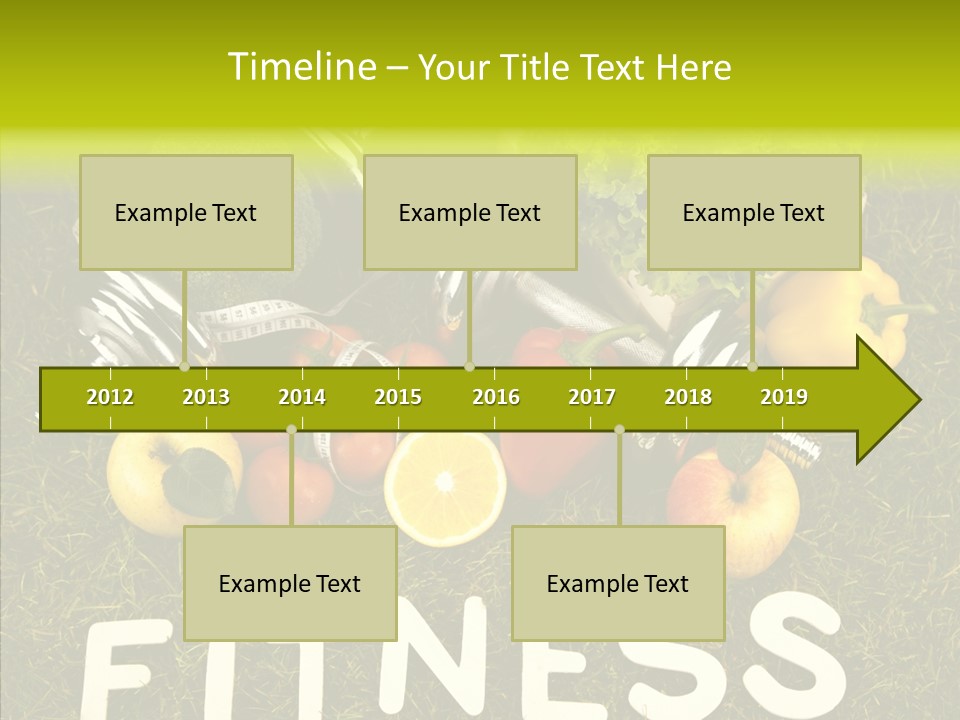A Group Of Fruits And Vegetables Sitting On Top Of A Green Field PowerPoint Template