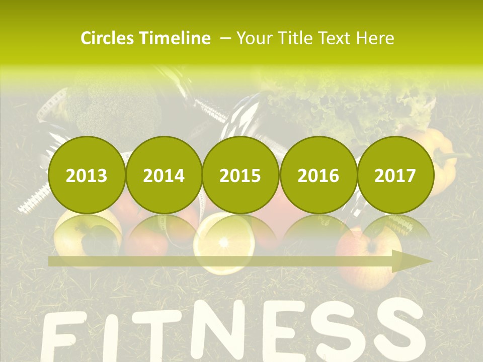 A Group Of Fruits And Vegetables Sitting On Top Of A Green Field PowerPoint Template