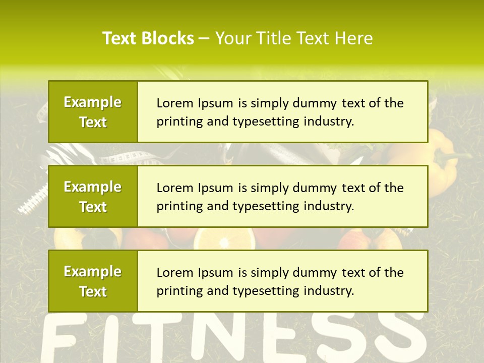 A Group Of Fruits And Vegetables Sitting On Top Of A Green Field PowerPoint Template