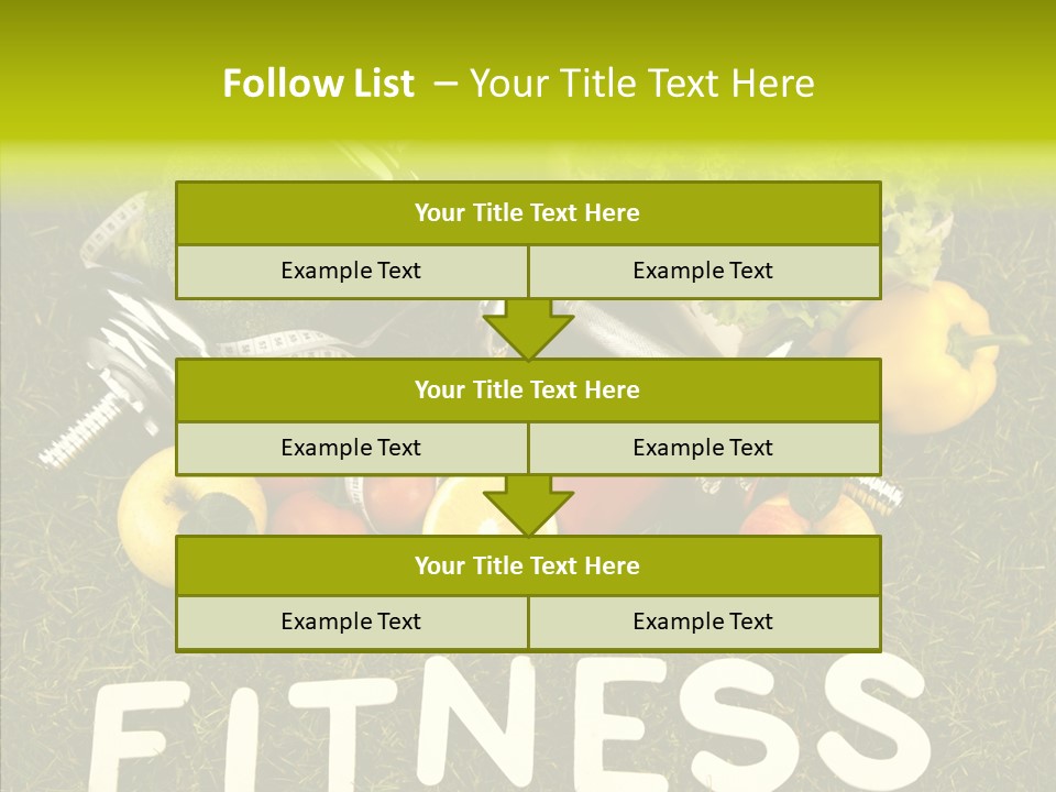 A Group Of Fruits And Vegetables Sitting On Top Of A Green Field PowerPoint Template