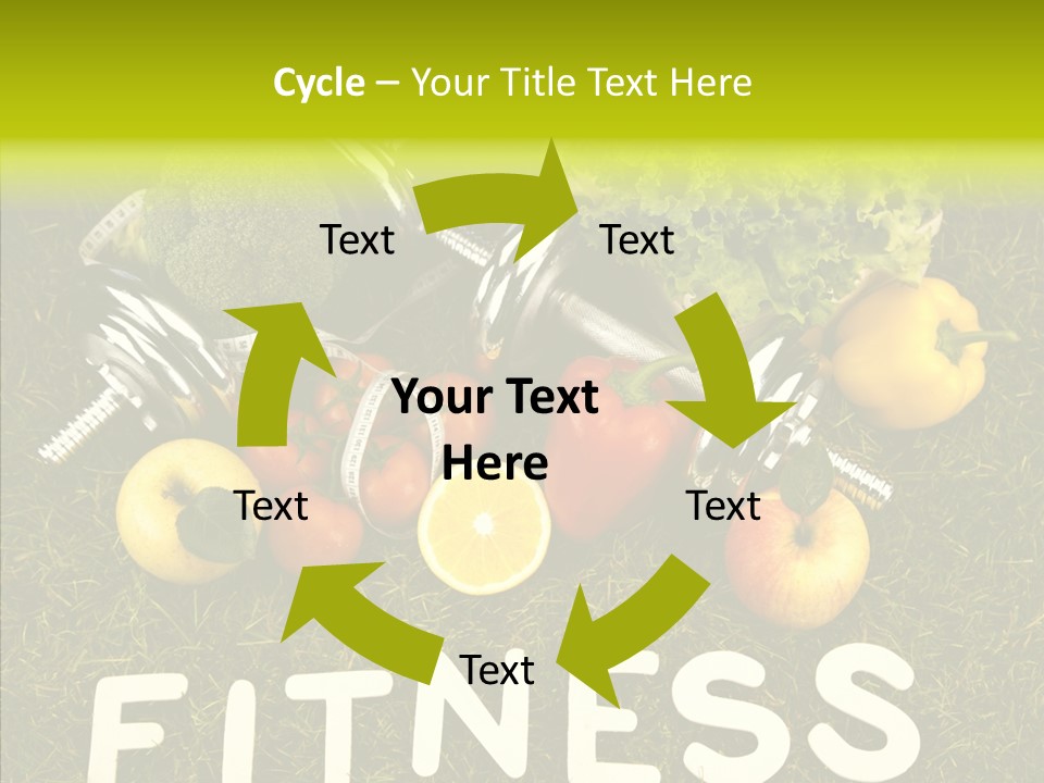 A Group Of Fruits And Vegetables Sitting On Top Of A Green Field PowerPoint Template