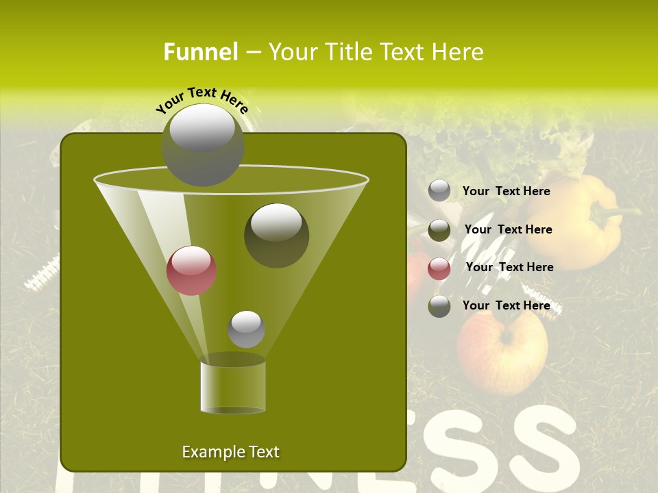 A Group Of Fruits And Vegetables Sitting On Top Of A Green Field PowerPoint Template