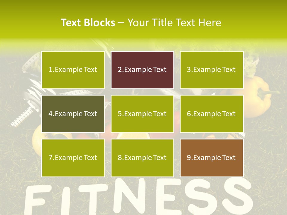 A Group Of Fruits And Vegetables Sitting On Top Of A Green Field PowerPoint Template