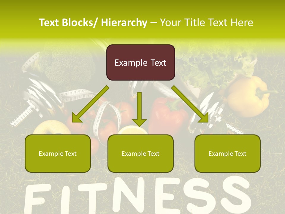 A Group Of Fruits And Vegetables Sitting On Top Of A Green Field PowerPoint Template