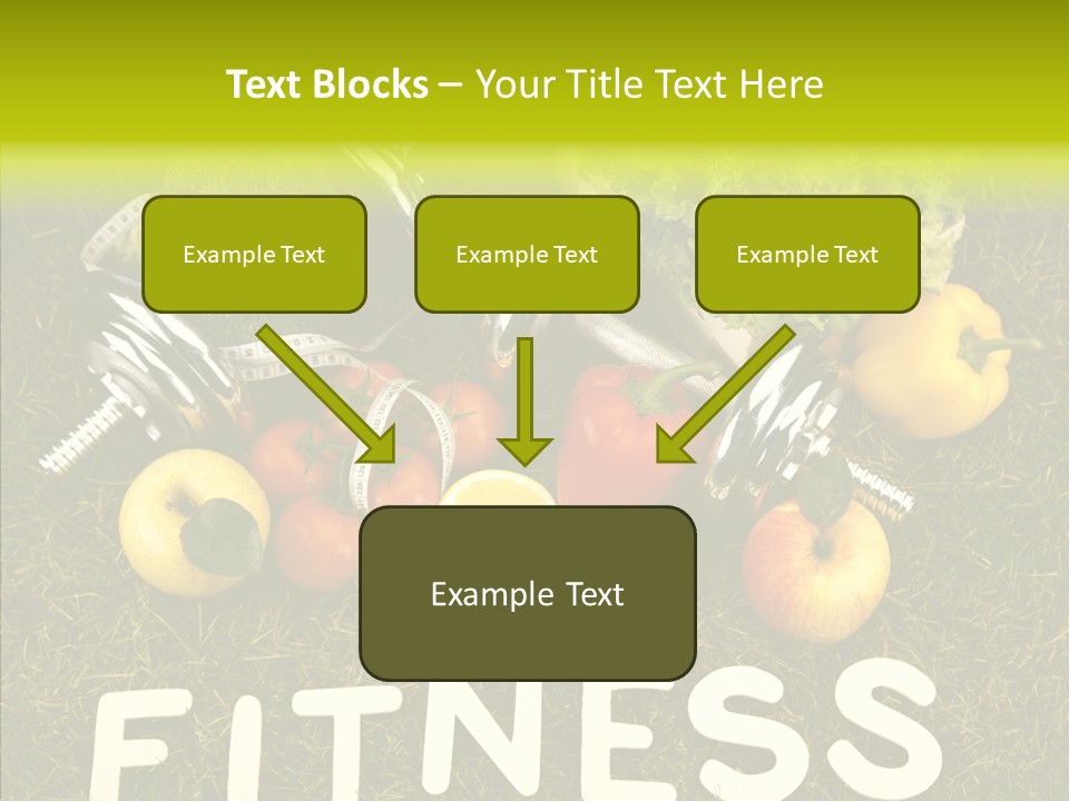 A Group Of Fruits And Vegetables Sitting On Top Of A Green Field PowerPoint Template