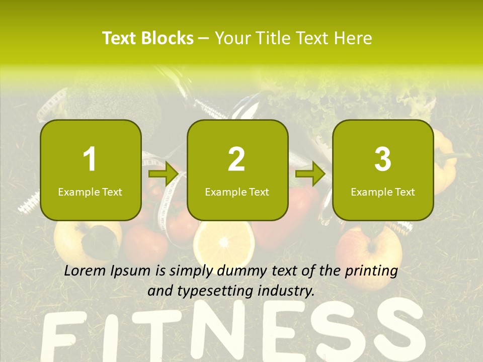 A Group Of Fruits And Vegetables Sitting On Top Of A Green Field PowerPoint Template