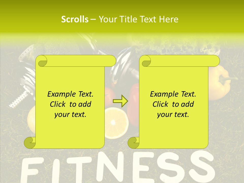 A Group Of Fruits And Vegetables Sitting On Top Of A Green Field PowerPoint Template