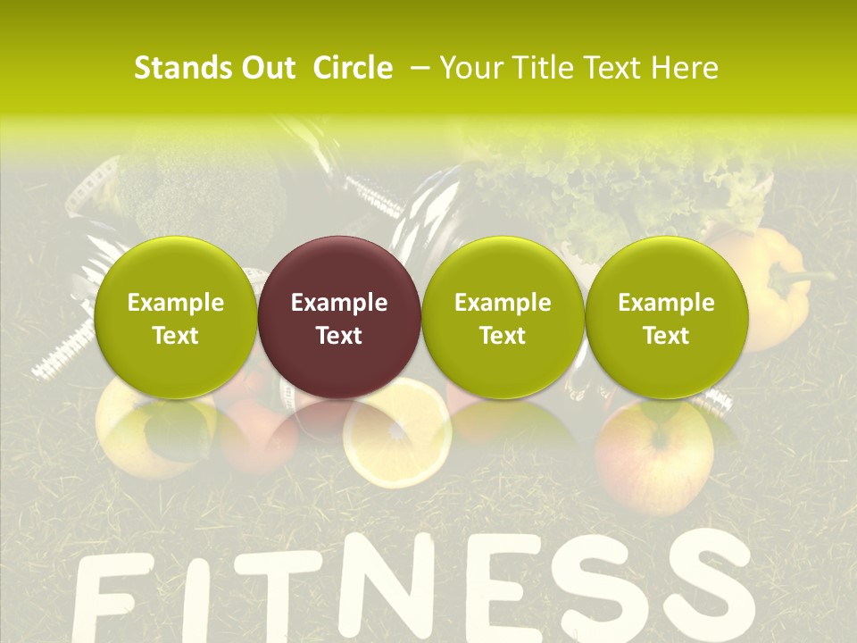 A Group Of Fruits And Vegetables Sitting On Top Of A Green Field PowerPoint Template