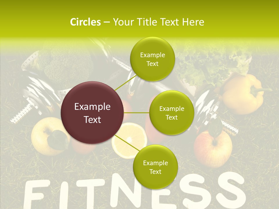 A Group Of Fruits And Vegetables Sitting On Top Of A Green Field PowerPoint Template