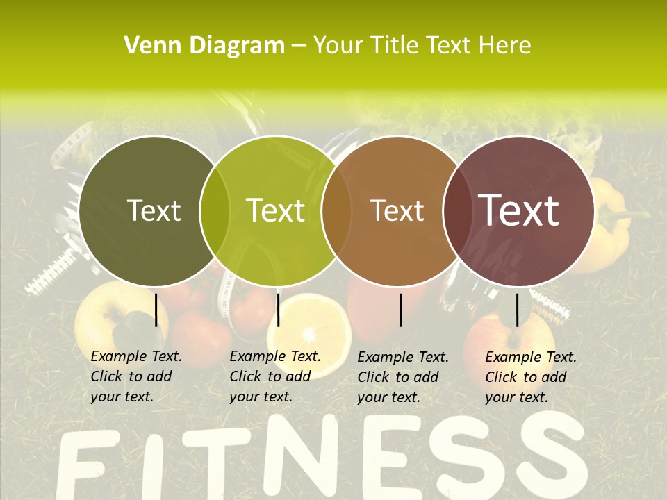 A Group Of Fruits And Vegetables Sitting On Top Of A Green Field PowerPoint Template