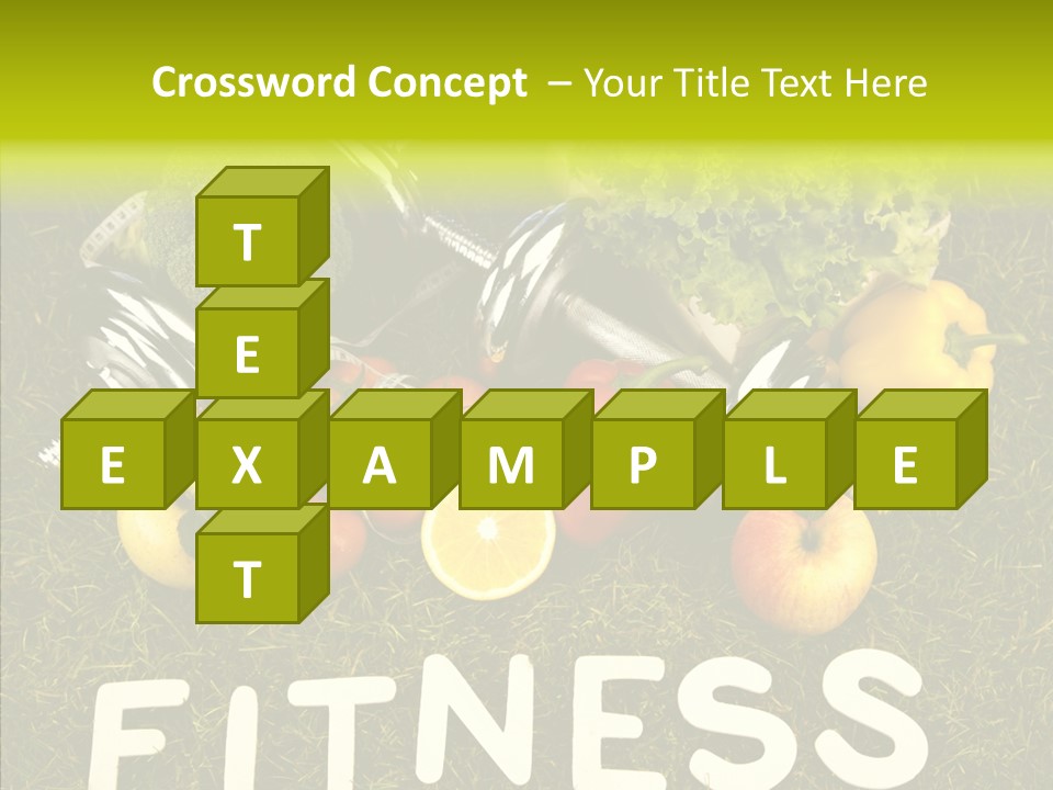 A Group Of Fruits And Vegetables Sitting On Top Of A Green Field PowerPoint Template