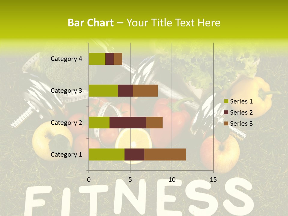 A Group Of Fruits And Vegetables Sitting On Top Of A Green Field PowerPoint Template