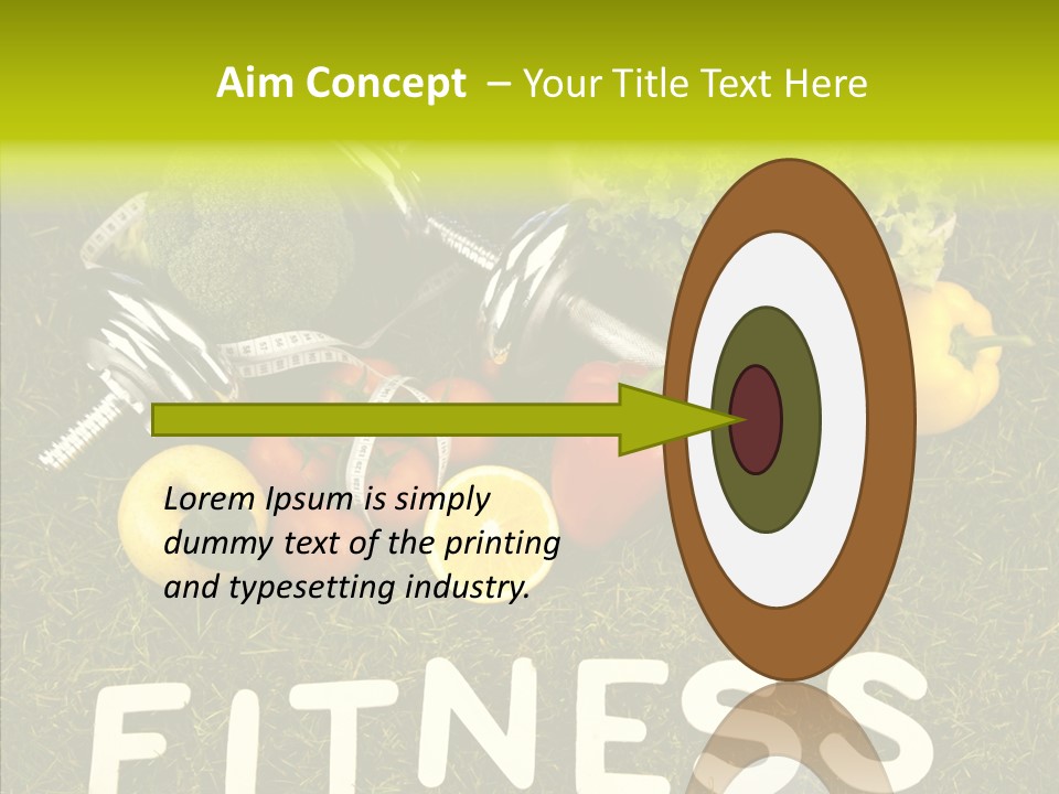 A Group Of Fruits And Vegetables Sitting On Top Of A Green Field PowerPoint Template