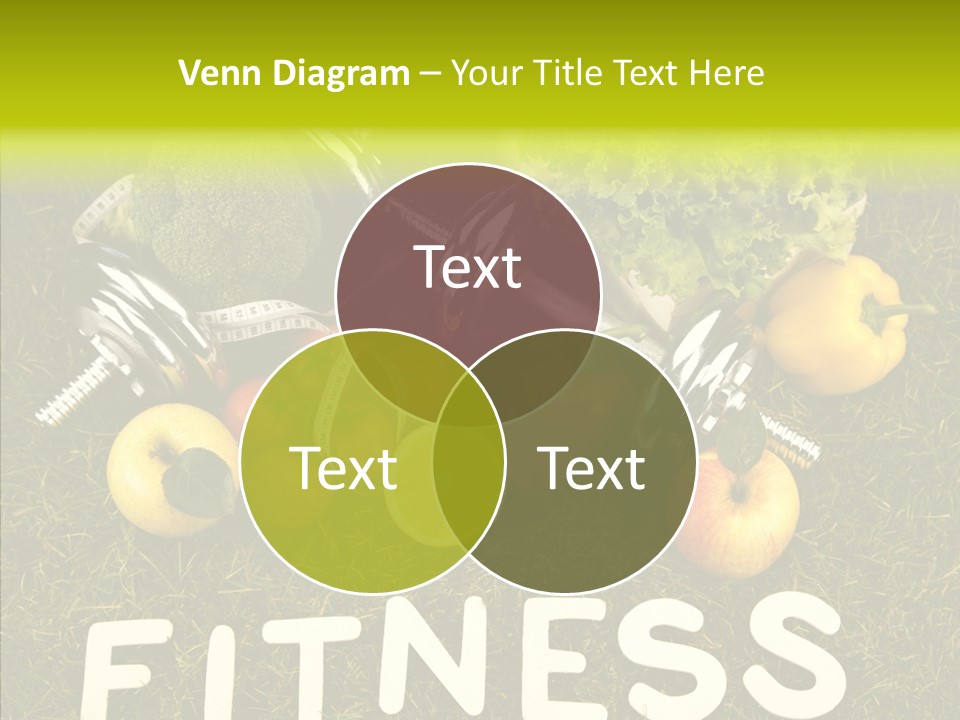 A Group Of Fruits And Vegetables Sitting On Top Of A Green Field PowerPoint Template