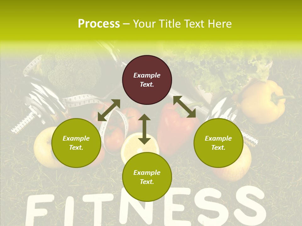 A Group Of Fruits And Vegetables Sitting On Top Of A Green Field PowerPoint Template