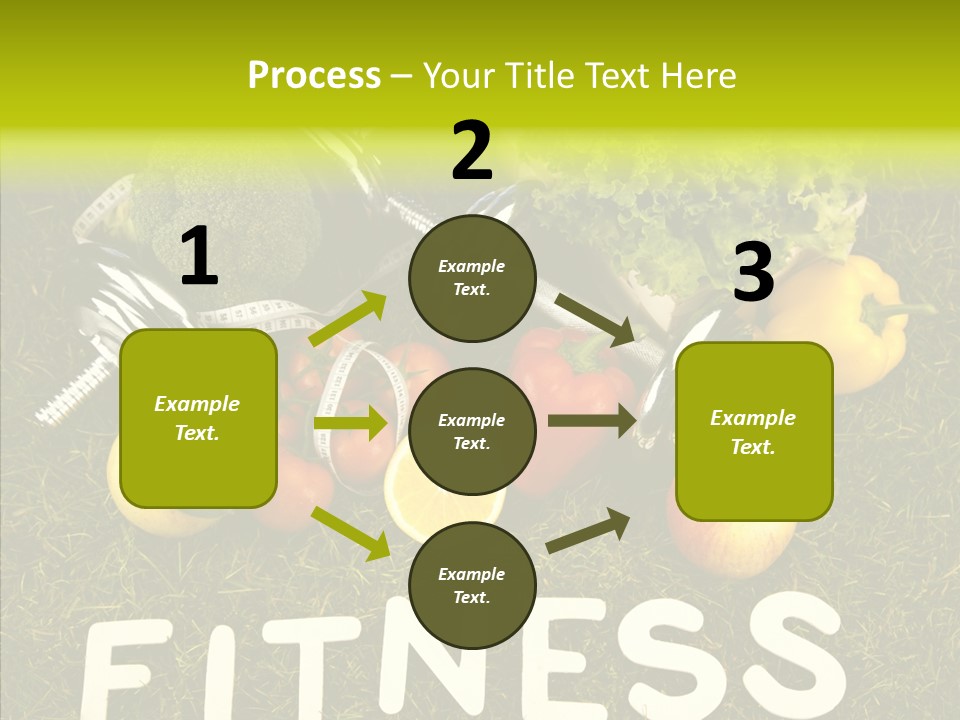 A Group Of Fruits And Vegetables Sitting On Top Of A Green Field PowerPoint Template