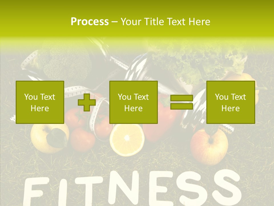 A Group Of Fruits And Vegetables Sitting On Top Of A Green Field PowerPoint Template
