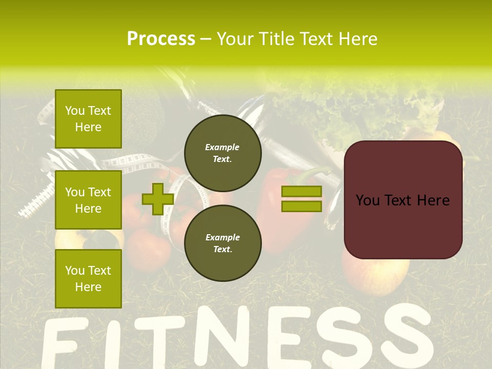 A Group Of Fruits And Vegetables Sitting On Top Of A Green Field PowerPoint Template