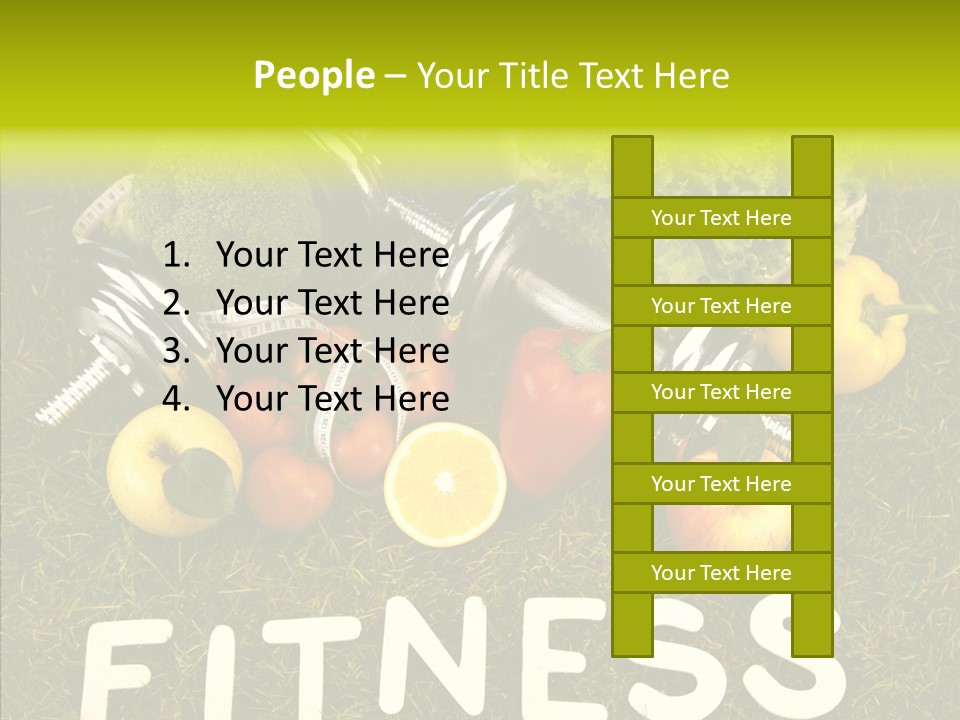 A Group Of Fruits And Vegetables Sitting On Top Of A Green Field PowerPoint Template