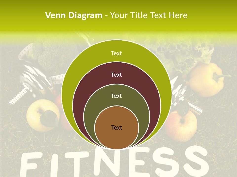A Group Of Fruits And Vegetables Sitting On Top Of A Green Field PowerPoint Template