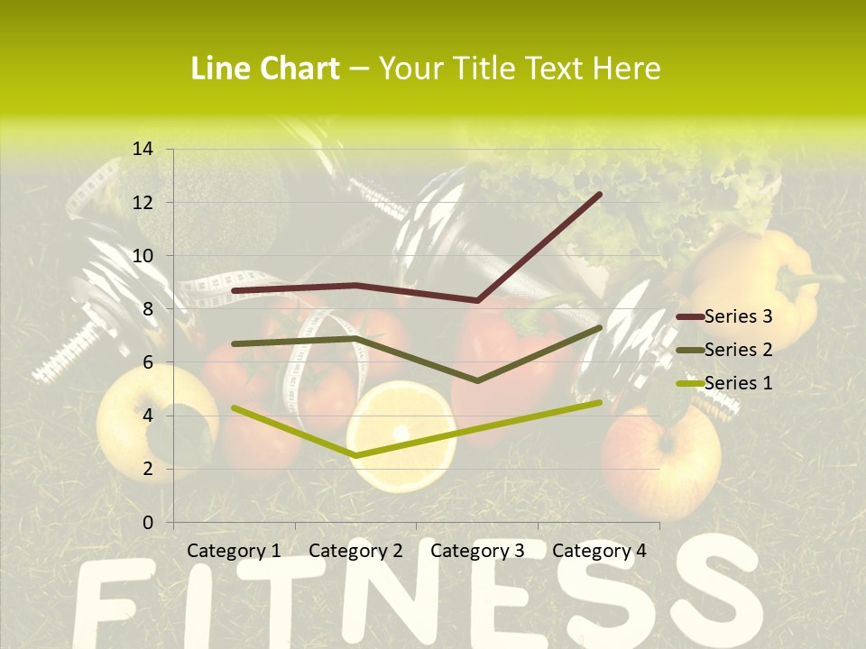 A Group Of Fruits And Vegetables Sitting On Top Of A Green Field PowerPoint Template