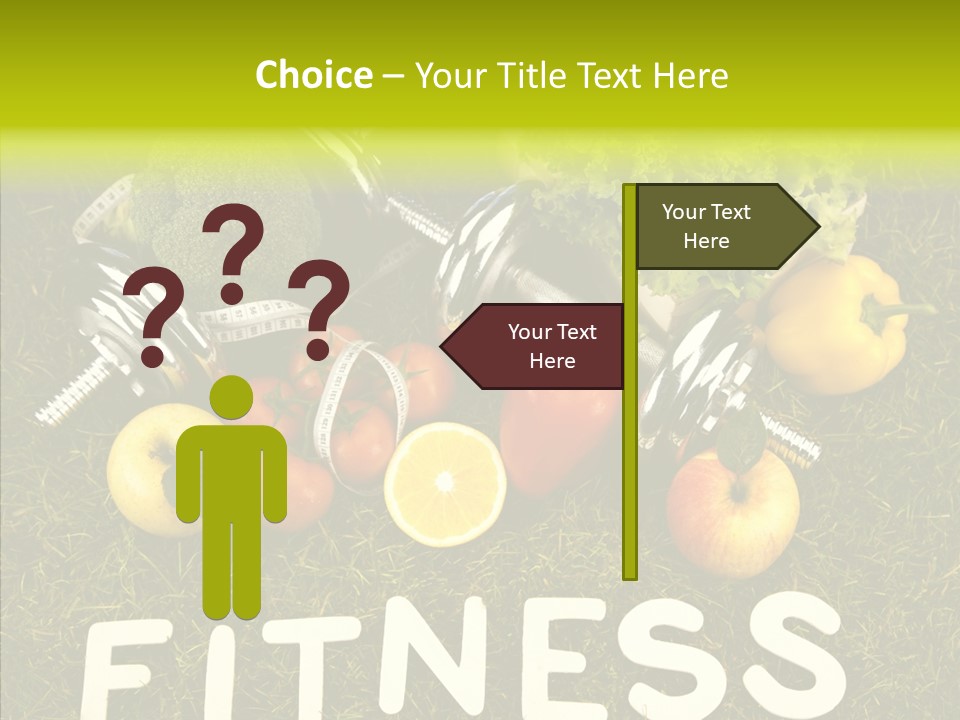 A Group Of Fruits And Vegetables Sitting On Top Of A Green Field PowerPoint Template