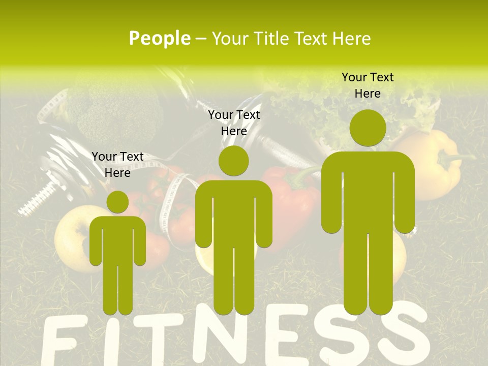 A Group Of Fruits And Vegetables Sitting On Top Of A Green Field PowerPoint Template