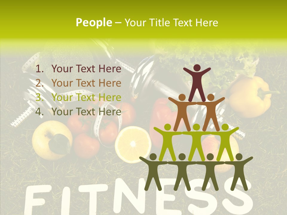 A Group Of Fruits And Vegetables Sitting On Top Of A Green Field PowerPoint Template