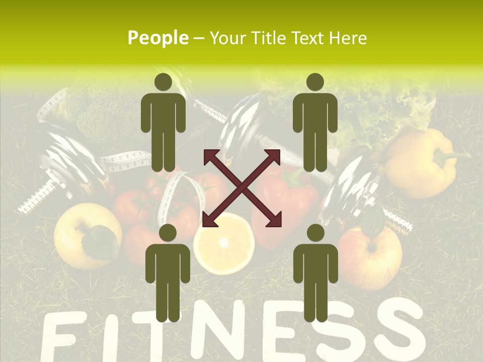 A Group Of Fruits And Vegetables Sitting On Top Of A Green Field PowerPoint Template