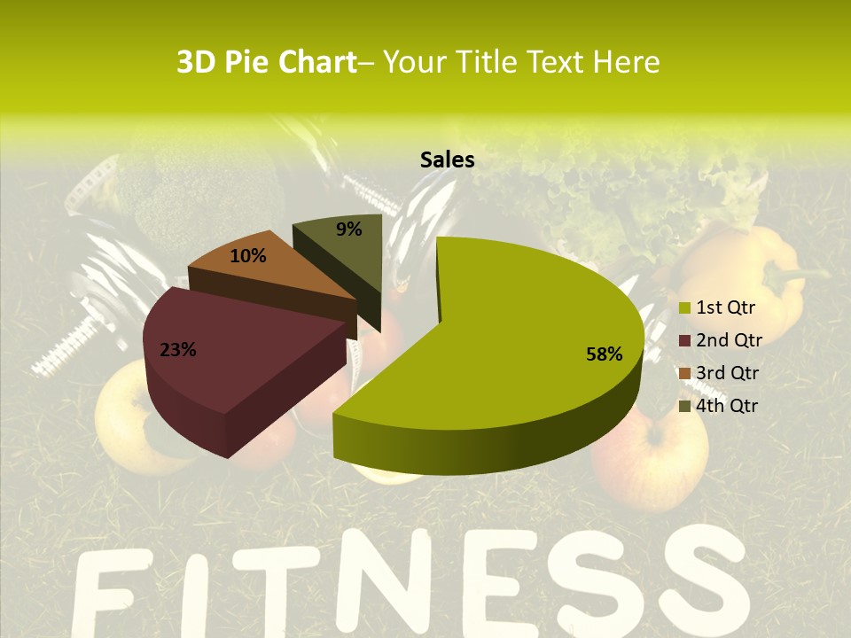 A Group Of Fruits And Vegetables Sitting On Top Of A Green Field PowerPoint Template