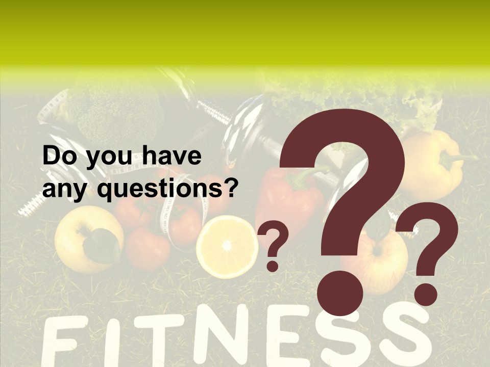 A Group Of Fruits And Vegetables Sitting On Top Of A Green Field PowerPoint Template