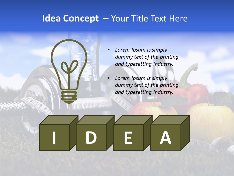 Centimeter Care Vitamin PowerPoint Template