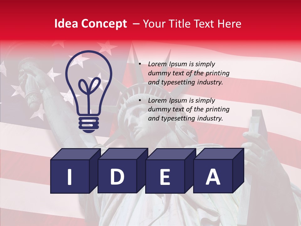 Flambeau Fanion Monument PowerPoint Template
