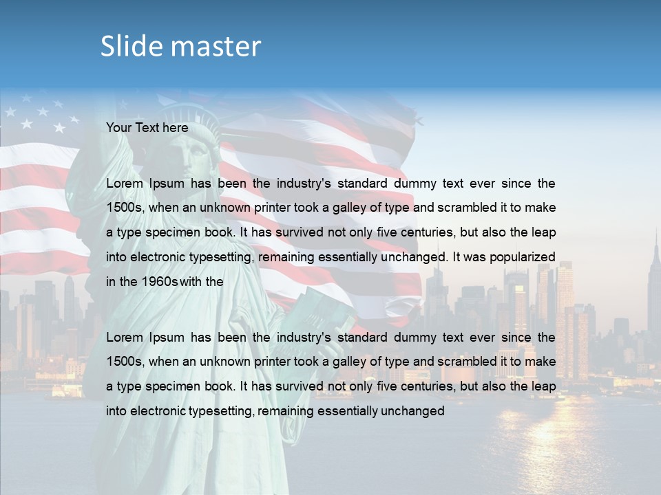 Libert Couronne Femme PowerPoint Template