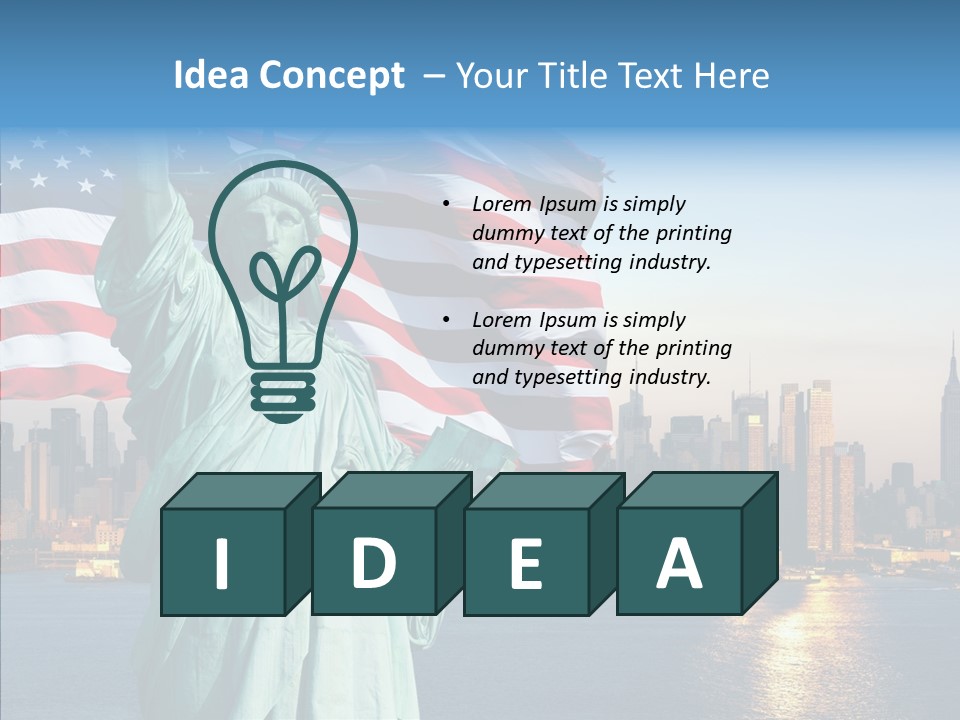 Libert Couronne Femme PowerPoint Template