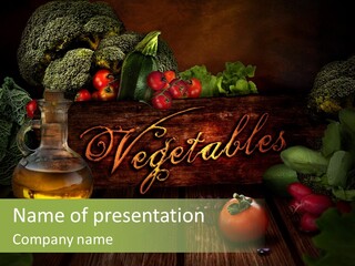 Vegetable Natural Collage PowerPoint Template