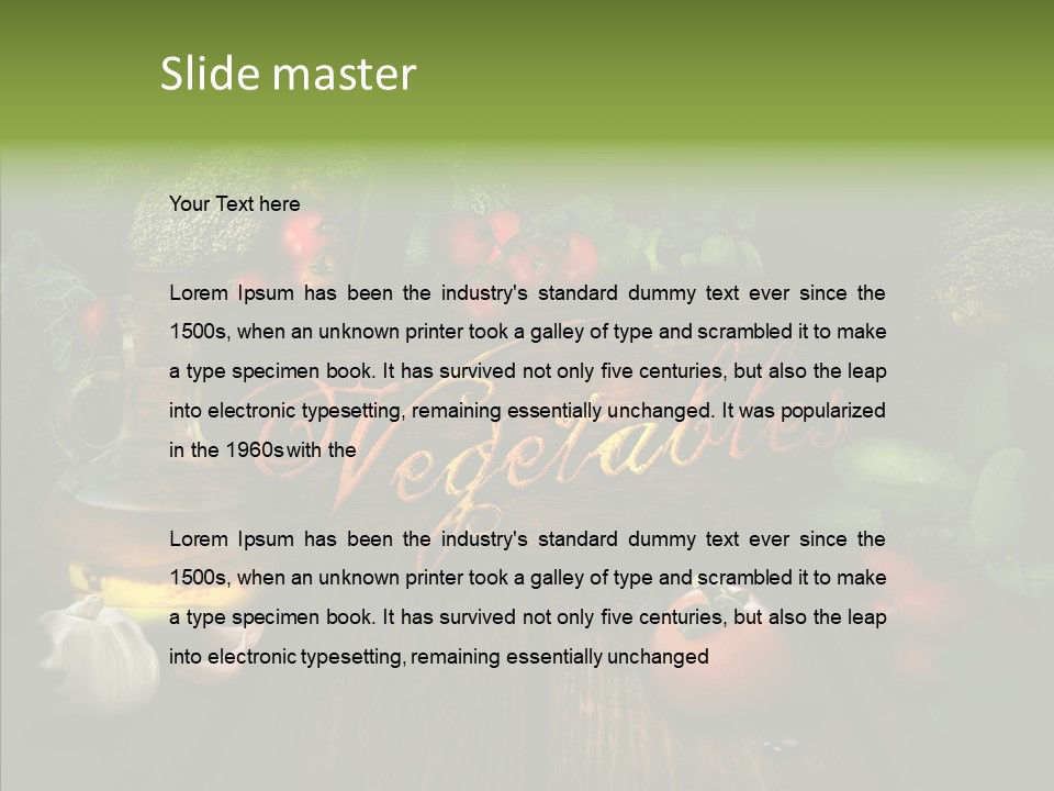 Vegetable Natural Collage PowerPoint Template