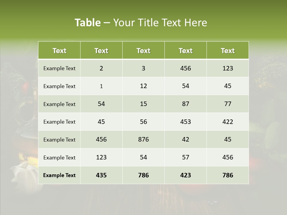 Vegetable Natural Collage PowerPoint Template